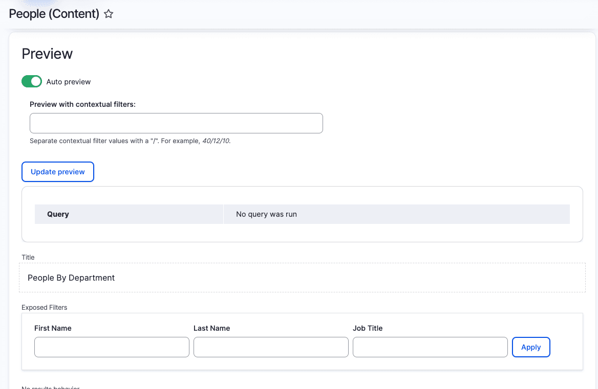 People views settings preview